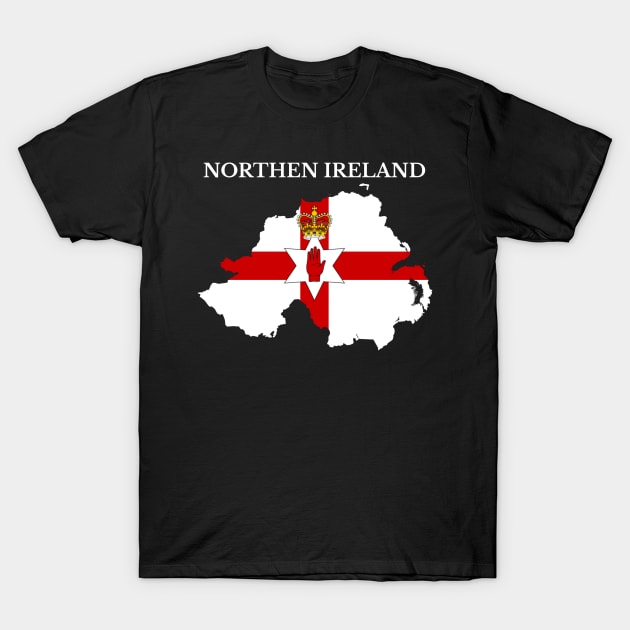 Northern Ireland Map Flag T-Shirt by maro_00